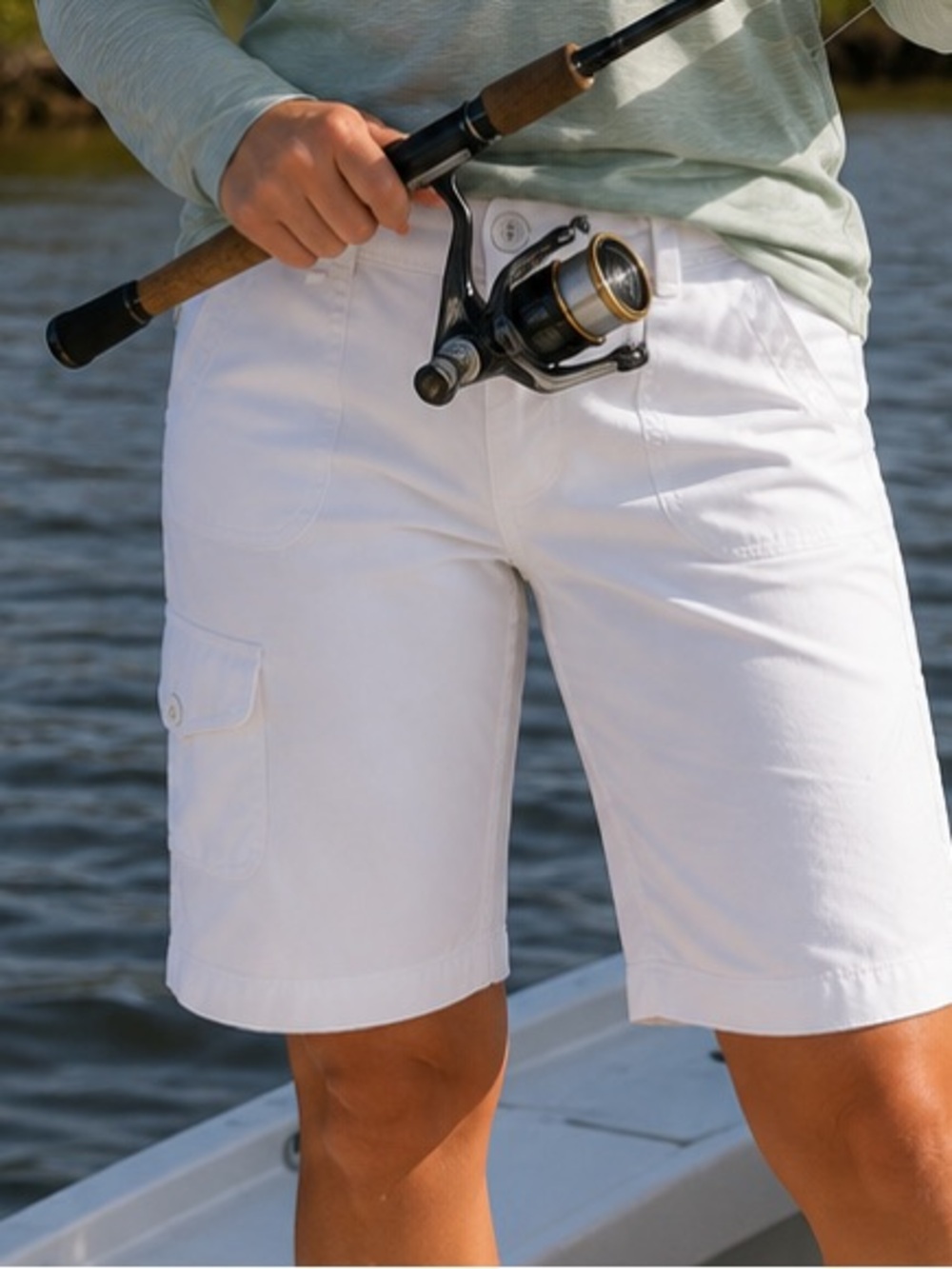 Columbia Women’s White Cargo Shorts - Lightweight Utility Style